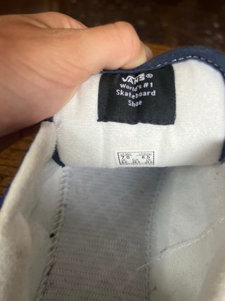Zapatillas Vans Mujer Azul Marino y Blanco
