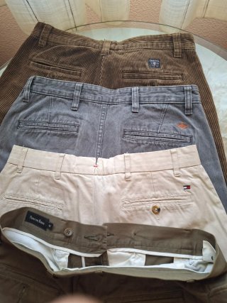 Lote 4 pantalones de marca talla 33/34 Gant,Tommy.