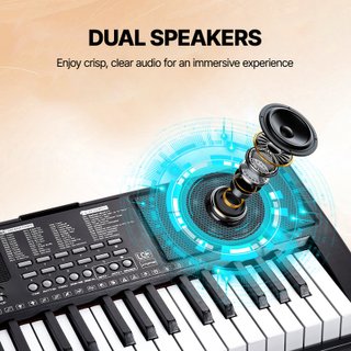 Pianoforte Digitale 61 Tasti con Cuffie Microfono