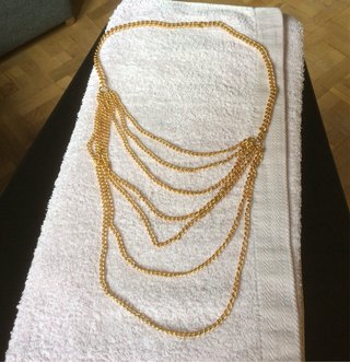 Collar dorado colgantes, gargantillas, 6,25€ unida