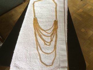 Collar dorado colgantes, gargantillas, 6,25€ unida