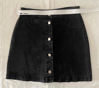 Falda tejana H&M botones mini