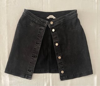 Falda tejana H&M botones mini