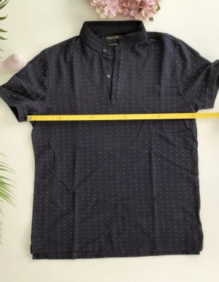 Polo Massimo Dutti cuello mao estampado M