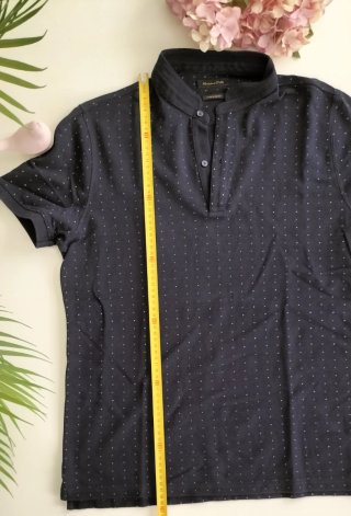 Polo Massimo Dutti cuello mao estampado M