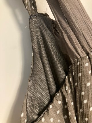Vestido midi gasa lunares