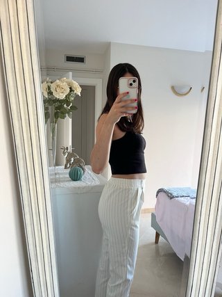 Pantalons blancs estil tratge Stradivarius
