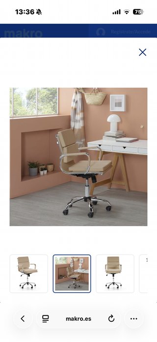 Poltrona da ufficio color taupe beige