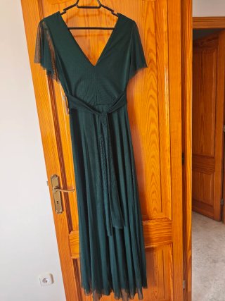 Vestido largo fiesta verde