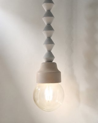 Lámpara colgante de porcelana blanca