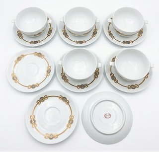 Juego Consomé Porcelana Bidasoa Vintage 1970
