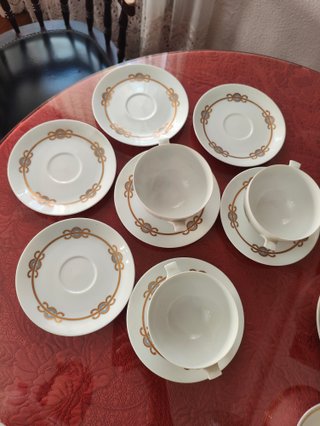 Juego Consomé Porcelana Bidasoa Vintage 1970