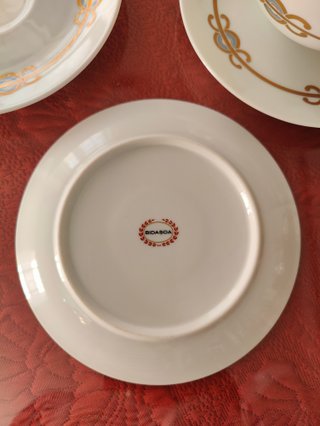 Juego Consomé Porcelana Bidasoa Vintage 1970