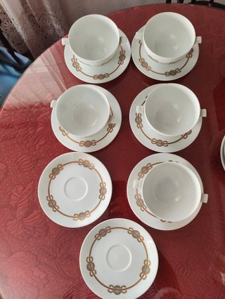 Juego Consomé Porcelana Bidasoa Vintage 1970