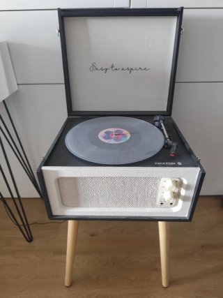 Tocadiscos Prixton Negro y Blanco