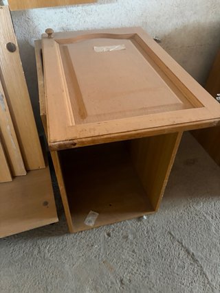 Muebles de gran cocina de madera maciza desmontada