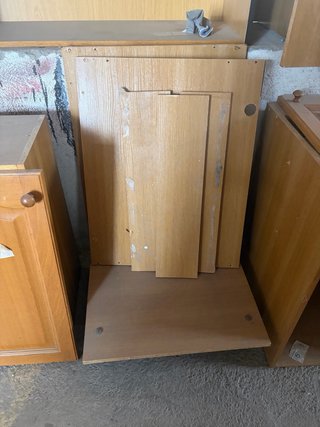 Muebles de gran cocina de madera maciza desmontada
