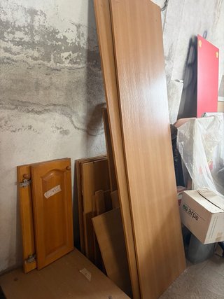 Muebles de gran cocina de madera maciza desmontada