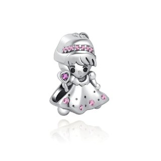 Charm niña princesa con varita rosa