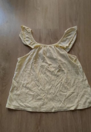 Camiseta tirantes Mango niña amarilla T.XS