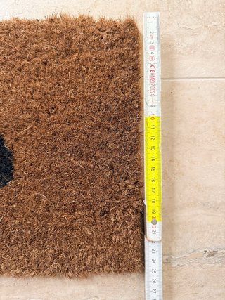Zerbino 60x25 Cocco Naturale Cuori Neri Nuovo