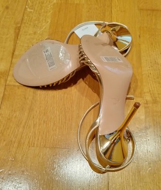 Sandalias Mango Talla 39 Doradas