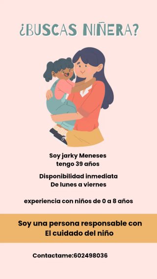 Busco trabajo como cuidadora de bebés