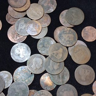 Lote 200 monedas antiguas España Alfonso xii