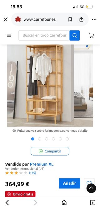 Armario Perchero Bambú Madera