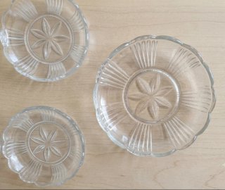 Set 6 Sottobicchieri Vetro Vintage Anni '60