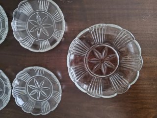Set 6 Sottobicchieri Vetro Vintage Anni '60