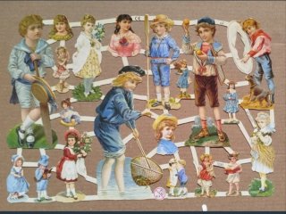 Lamina Cromos troquelados EF 7235.Niños y niñas