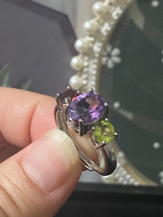 Anillo Cuarzo Natural Multicolor