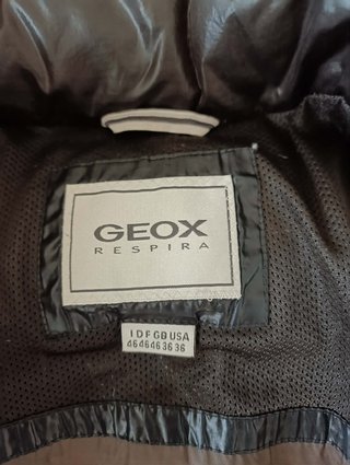Piumino Geox Respira Vera Piuma Nero/Marrone
