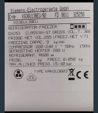 Nevera-congelador Siemens: Estantes y Cajones
