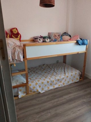 Litera Ikea KURA madera y tela