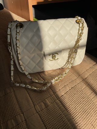 Bolso bandolera de hombro color blanco