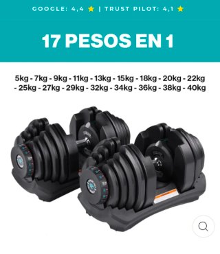 Mancuernas Ajustables Fitness Tech 40kg