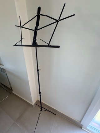 Atril de música negro plegable