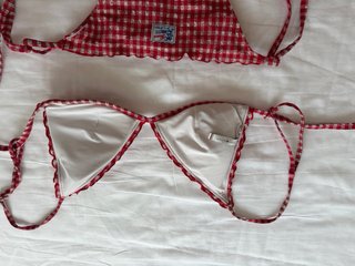 Bikini Tommy Hilfiger Rojo Vichy Talla S