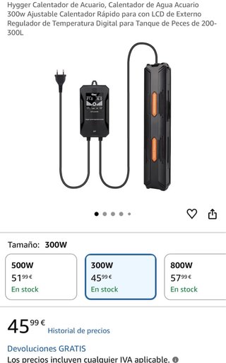 Calentador Acuario WEIPRO 300W