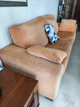 Coppia di divani terracotta 234cm e 204cm