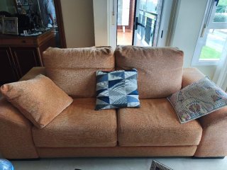 Coppia di divani terracotta 234cm e 204cm