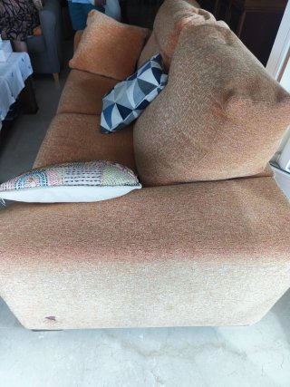 Coppia di divani terracotta 234cm e 204cm
