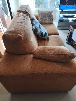 Coppia di divani terracotta 234cm e 204cm