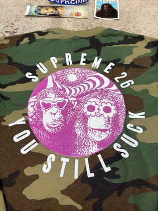 Supreme T-shirt manica lunga camo