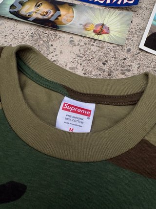 Supreme T-shirt manica lunga camo