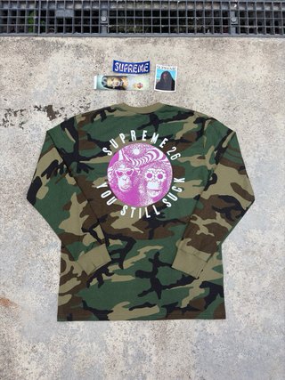 Supreme T-shirt manica lunga camo