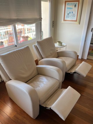 Sillón reclinable Natuzzi Piel Beige