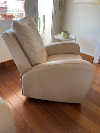 Sillón reclinable Natuzzi Piel Beige
